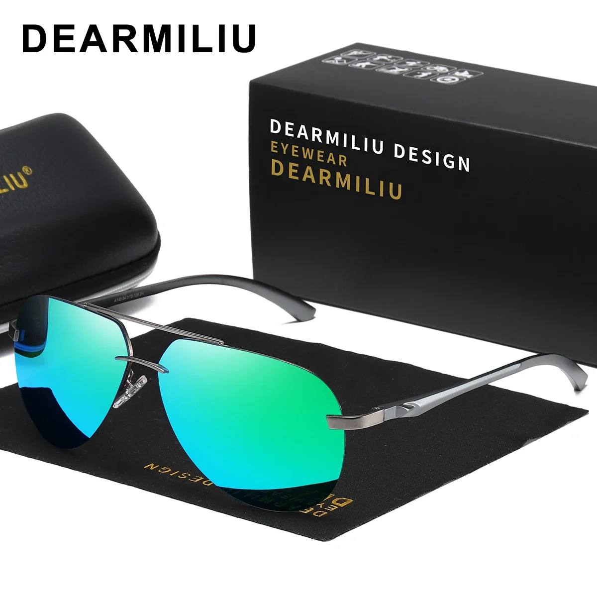 DEARMILIU 2024 합금 프레임 클래식 드라이버 선글라스, 편광 코팅 미러 안경, 항공 선글라스, 여성용 A143