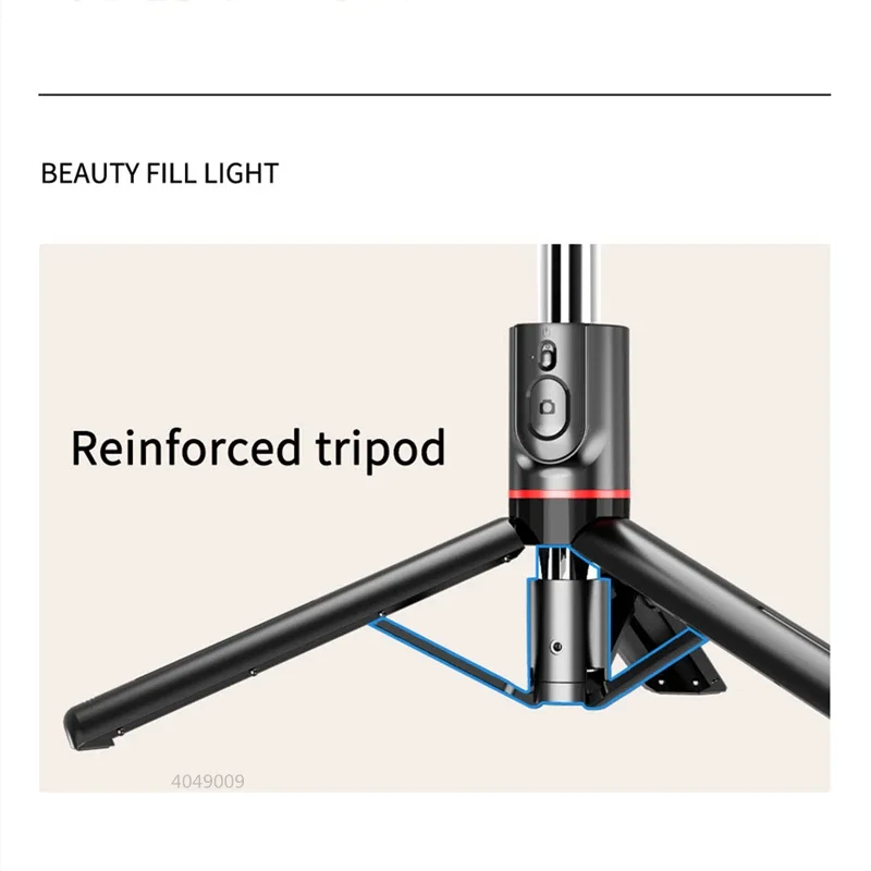 COOL DIER L13D Wireless Bluetooth Selfie Stick Tripod With Fill Light 360&deg; Rotating Phone holder selfie stick tripod selfie stick cell phone selfie stick smartphone selfie stick phone selfie tripod For Travel Live Broadcast