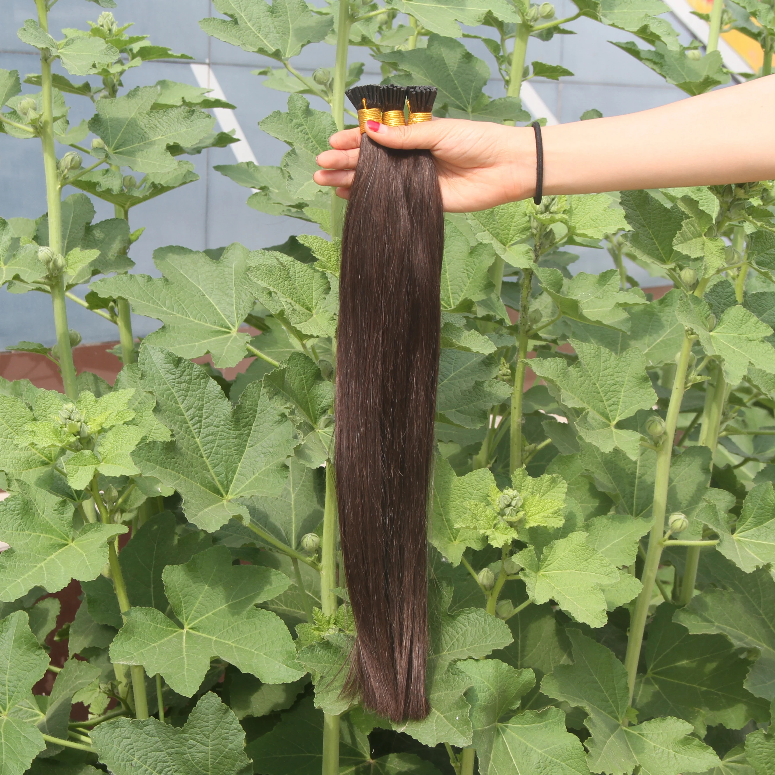 Straight Natural Fusion Hair Extensions Machine Made I Tip Remy Human Hair Extensions 50pcs/Set Keratin Capsules Blonde Colored