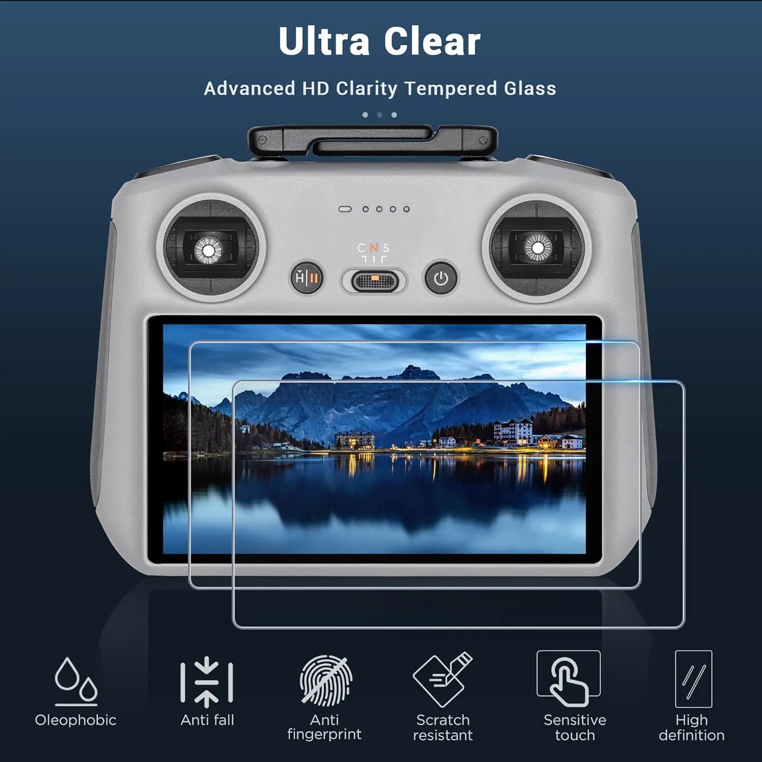 Tempered Glass with Installation Screen Protector for DJI RC Pro 2 RC 1 2 Remote Control Anti-scratch Film Clear Hardness Cover