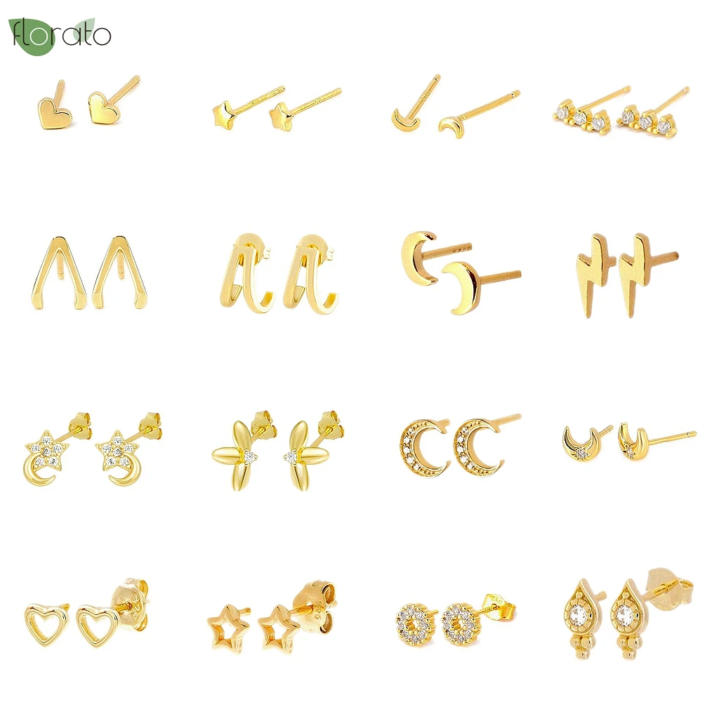 Женские серьги-гвоздики из серебра 925 пробы