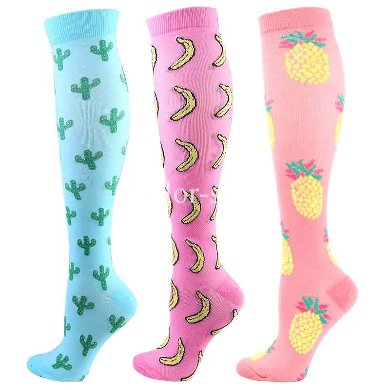 Calcetines de compresión CFS para hombre y mujer, medias hasta la rodilla de 20-30mmHg, Edema, Diabetes, venas varicosas, calcetines de compresión para enfermera, calcetín deportivo para correr