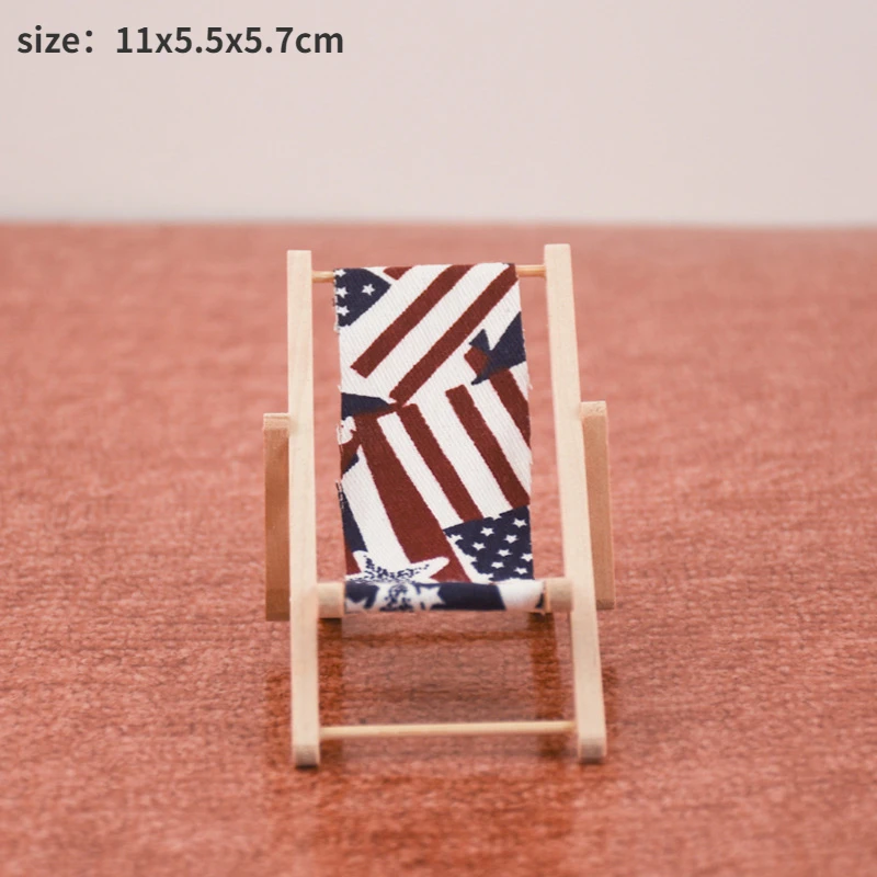 1:12 Dollhouse Miniature Metal Fishing Rod Model Doll Life Scene Decoration Mini boat Mini beach chair Gift Dolls Accessories 