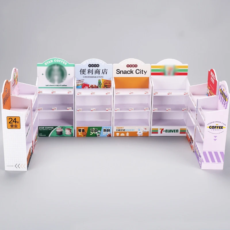 30Pcs Miniature Cute Drink Food Supermarket Store Shelf Dollhouse Accessories Pretend Play Furniture Cabinet Shelf Kitchen Gift 4