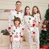 Xmas Family Pajamas Set Christmas Tree Print Casual Parent-child Matching Outfits  Baby Jumpsuit+Dog Clothes Xmas Sleepwear Look 1