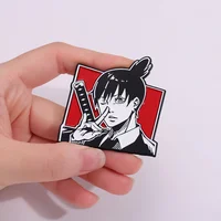 Chainsaw Man Metal Badge Japanese Anime Power Enamel Pin Brooch Cute Girl Cartoon Lapel Pins Emblem Fashion Jewelry Accessories 4