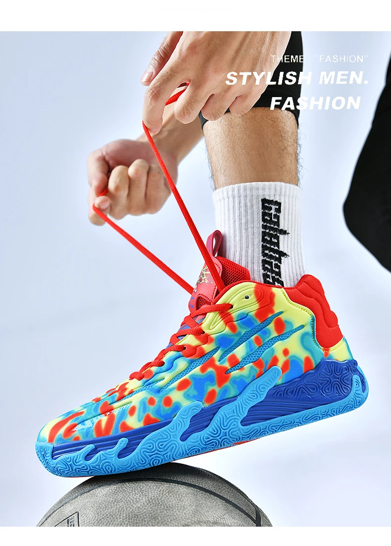 2023 Nowa Koszykówka Dla Mężczyzn Trening Na Zewnątrz Zapatillas Męskie Wysokiej Jakości Buty Do Gimnastyki Tenisowe Buty Antypoślizgowe Trampki_voghion.com