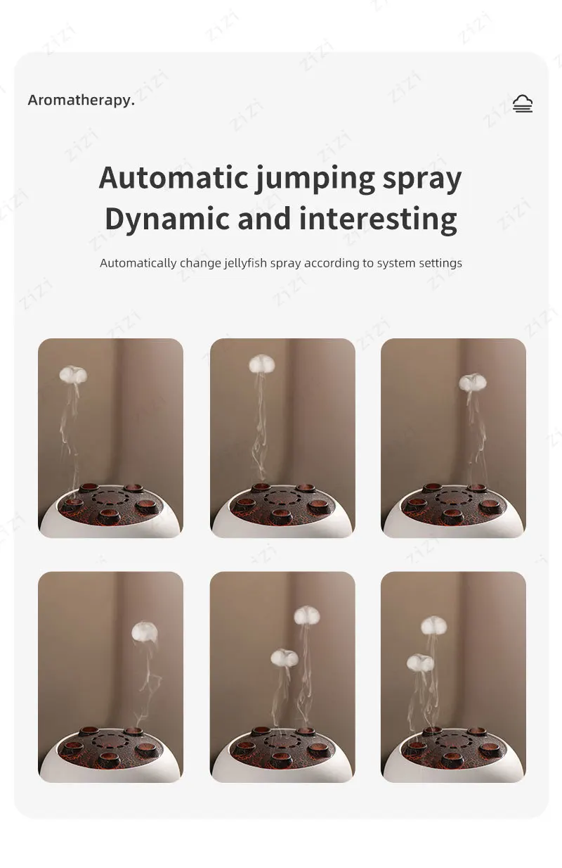 Diffuseur d'arômes humidificateur à ultrasons effet méduse_voghion.com