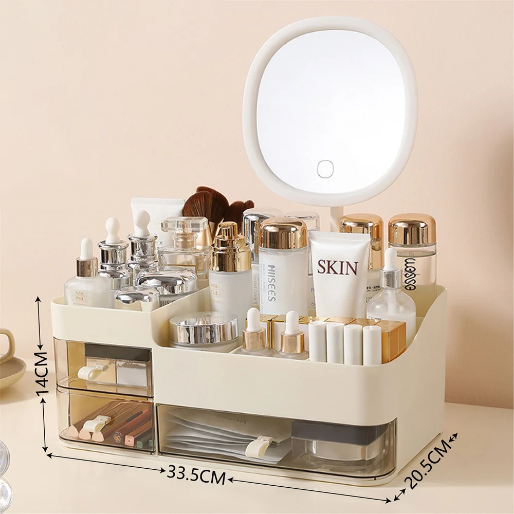 Makeup Organizer With Mirror 5