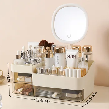 Makeup Organizer With Mirror 5