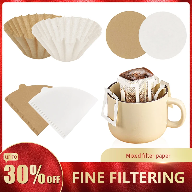 50pcs/100pcs Coffee Drip Filter Paper, Disposable Office Travel Brewing Coffee and Tea Tools