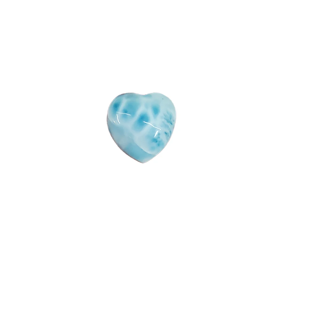

Натуральный синий кристалл кварца Larimar сердце рейки эмульсия целебный кристалл камень очарование женщина ювелирные изделия свадебные подарки