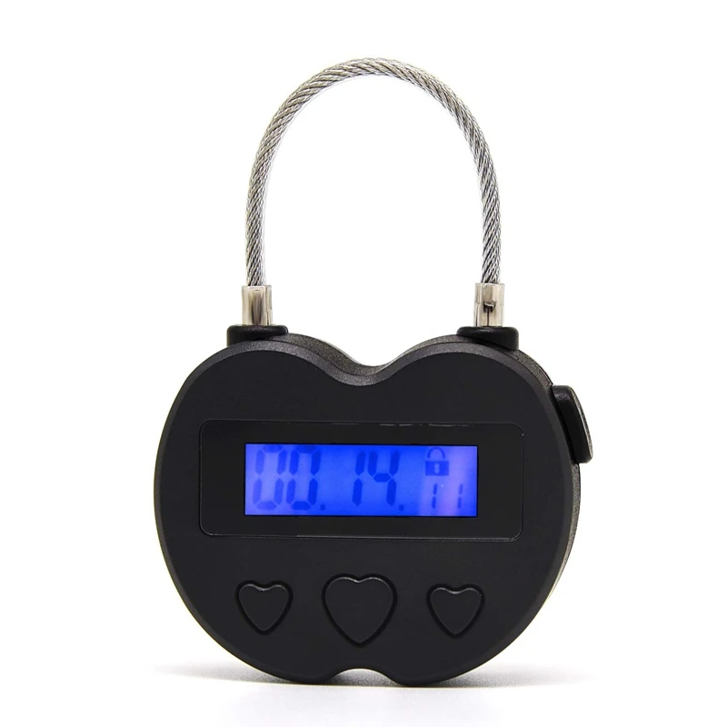 Timing Smart Lock LCD Screen Timing Lock Multi-function Travel Electronic Timer, Waterproof USB Charging Temporary Timer Padlock fingerprint padlock usb smart cabinet dormitory anti theft multi function small size keyless