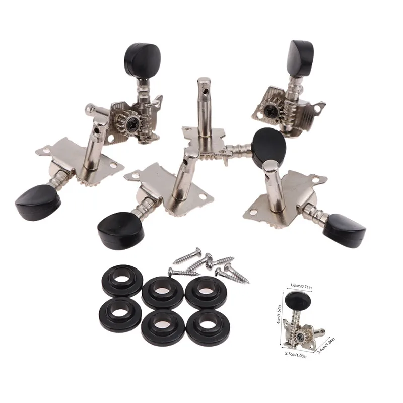 

1Set Stylish Replace Guitar Machine Heads Knobs Guitar String Tuning Pegs Machine Head Tuners 3L 3R For Electric Guitar Ukulele