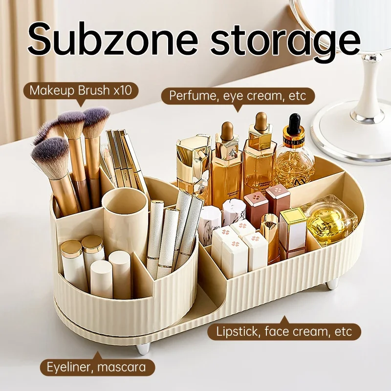 360° Large Bathroom for Storage Rotating Countertops,desk Capacity Holder Decor Vanity Container Brush Organizer Makeup Makeup 6