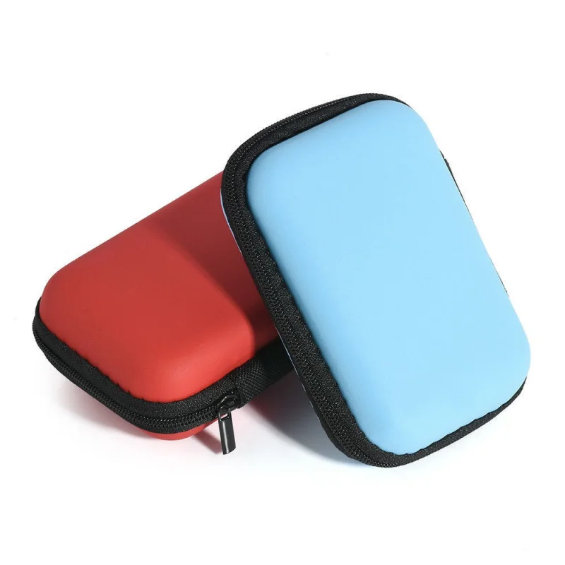 Funda de disco duro portátil, bolsa de protección con cremallera para auriculares de disco duro externo USB, caja de almacenamiento de Cable de disco U