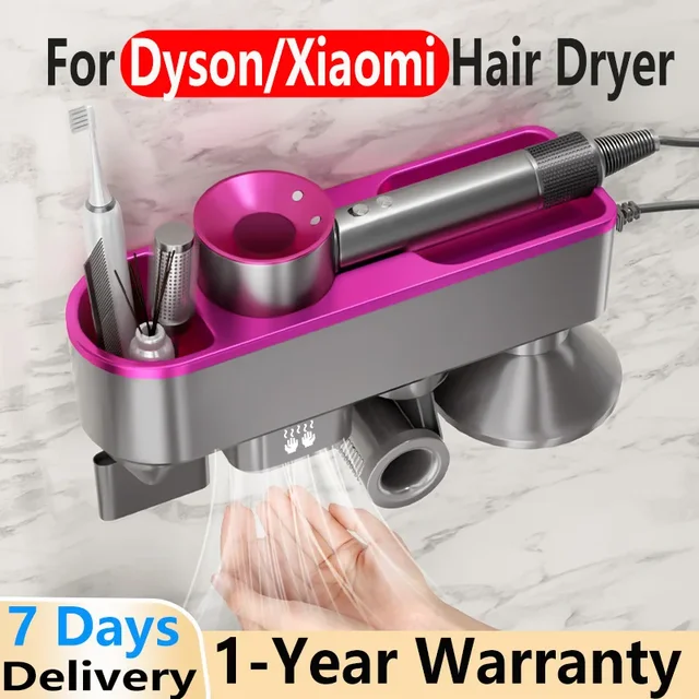 For Dyson Xiaomi Hair Dryer Rack Wall Mounted Hair Dryer Shelf Change Into Automatic Hand Dryer with Storage Box hanger