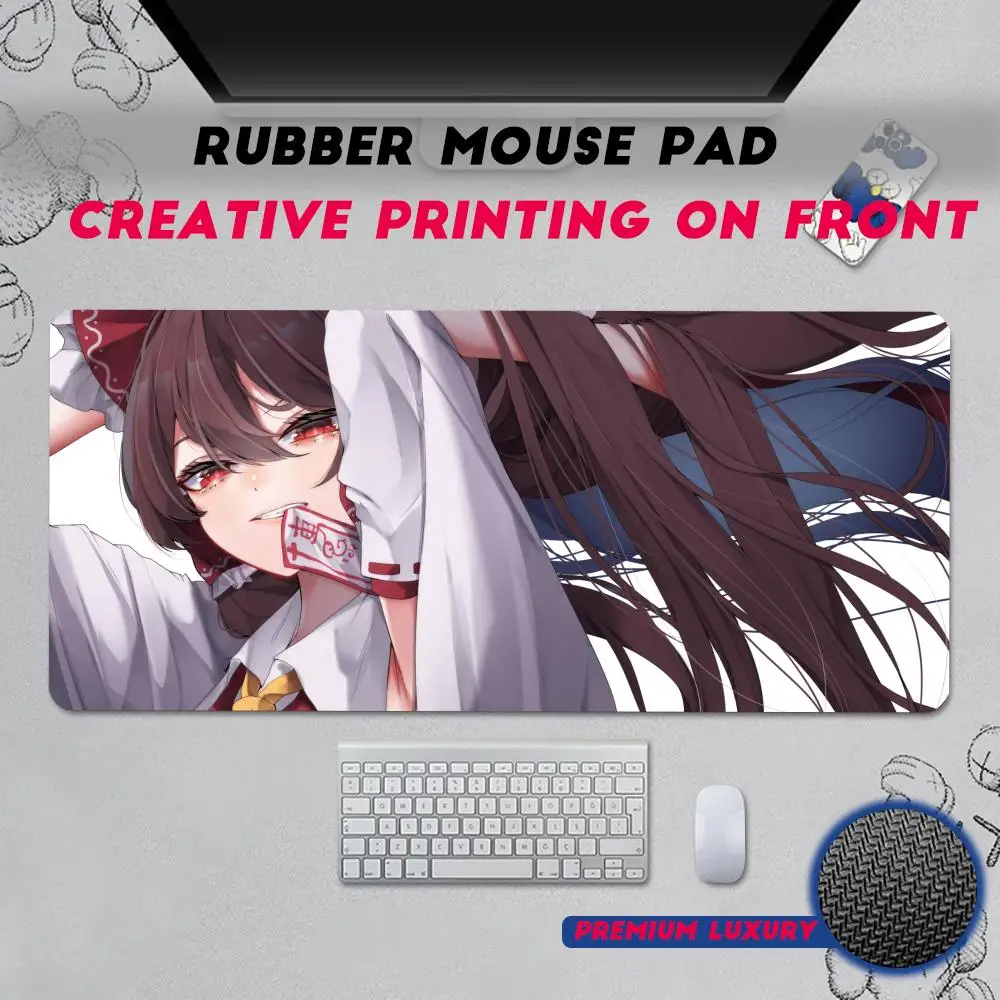Mouse Pad Non-Slip Rubber Edge locking mousepads Game play mats Hot Fashion Touhou Cute Reimu Hakurei for notebook PC computer