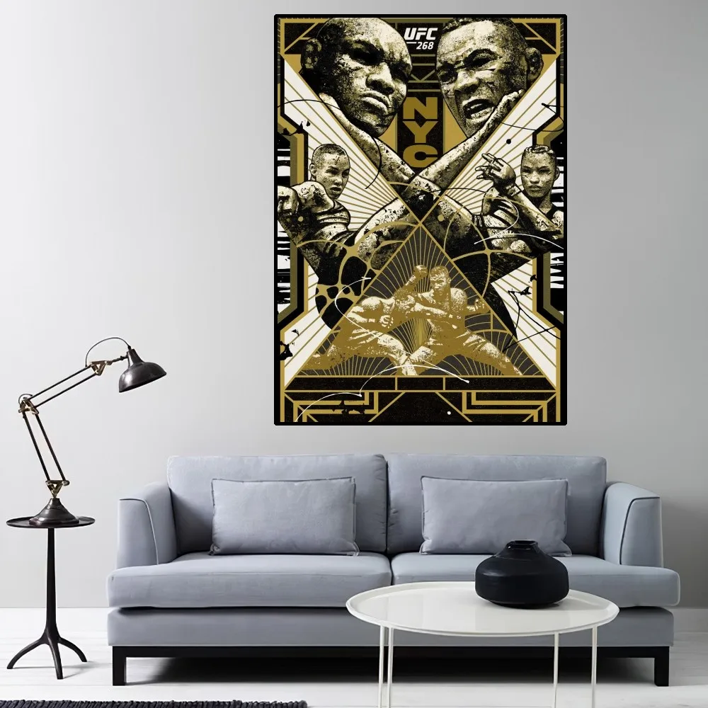 U-Ultimate Fighting Championship UFC Poster Home Room Decor Livingroom Bedroom Aesthetic Art Wall Painting Stickers poster prints diy poster sticker