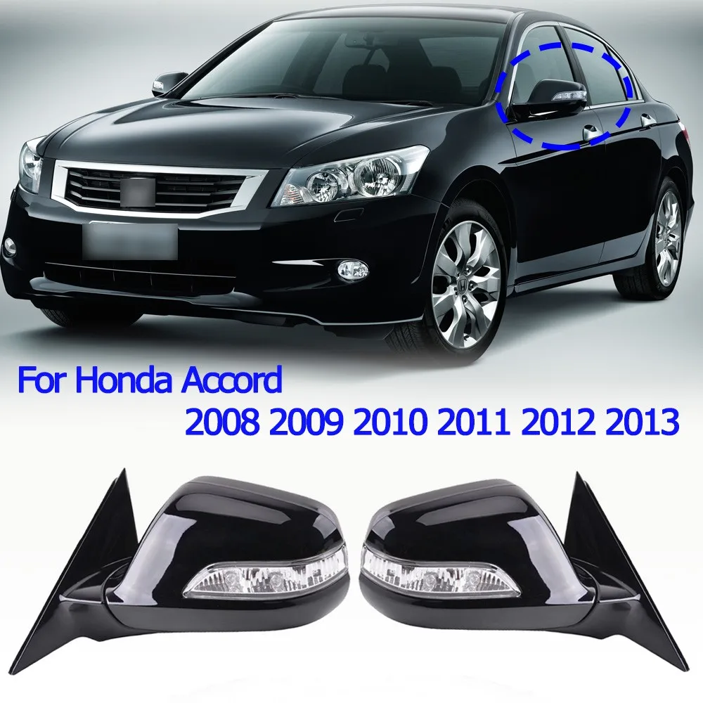 

For Honda Accord 2008 2009 2010 2011 2012 2013 Car 8 Wires Rearview Mirror Assembly Electric Folding Heating Turn Signal Light