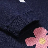 Baby Sweaters Dress Long Sleeve Autumn Infant Girls Skirt Knitted Newbron Children Clothing Fashion Ruffles Cute Cartoon Florals 5