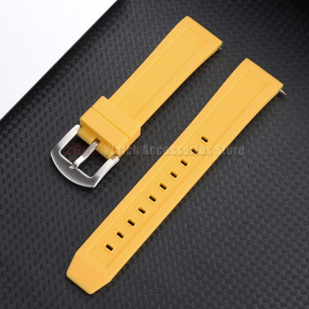 Enhanced Silicone Waterproof Watch Strap - Quick Release Rubber Wristband Belt