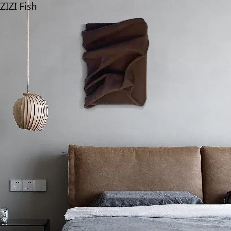 Wrinkle Cord Fabric 3D Relief Wall Hanging Ornaments Living Room Background Display Creative Crafts Wall Decoration Paintings 3