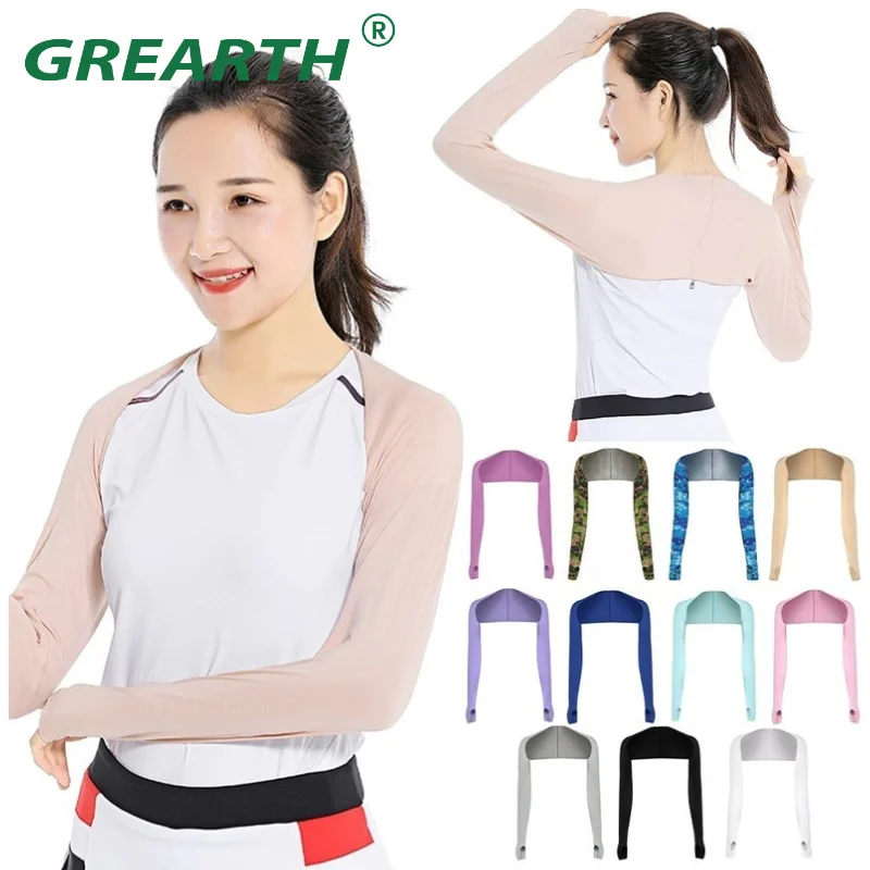 GolfShawlSleeveIceSilkSunscreenSleeveUltraThinLadiesShawl