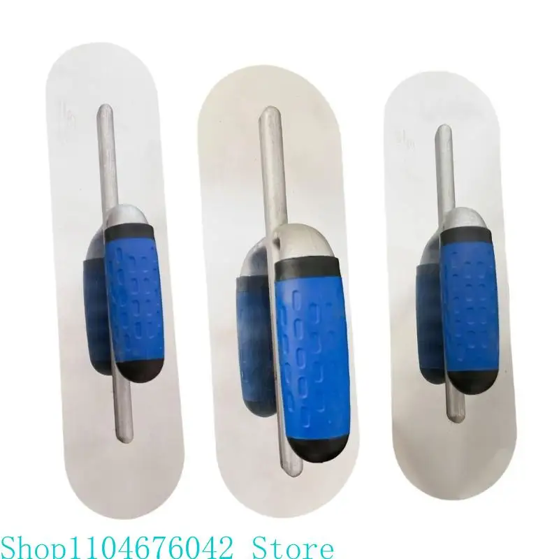 3Pcs Set Rounded Corner Plastering Trowels Stainless Steel Rustproof Ergonomic Handle Cement Flat Finishing Trowel Tools
