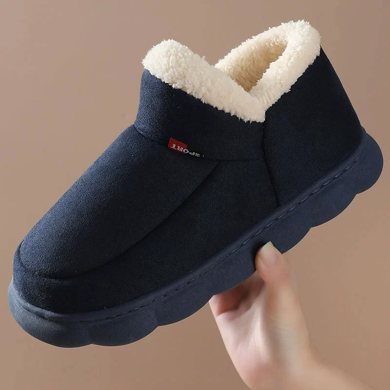 Corduroy Cotton Slippers Soft Plush House Shoes for Men and Women