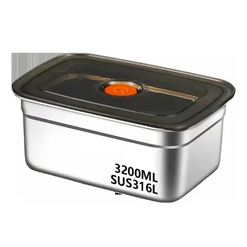 Stainless Steel Camping Lunch Box Sealed Leak-proof Bento Box Microwave Suitable Large Capacity Refrigerator Freezer Storage Box - Image 5