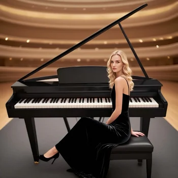 AIERKE 800 88-Key Weighted Hammer Action Digital Piano for Adults & Beginners Upright Electric Piano with MIDI/USB Connectivity