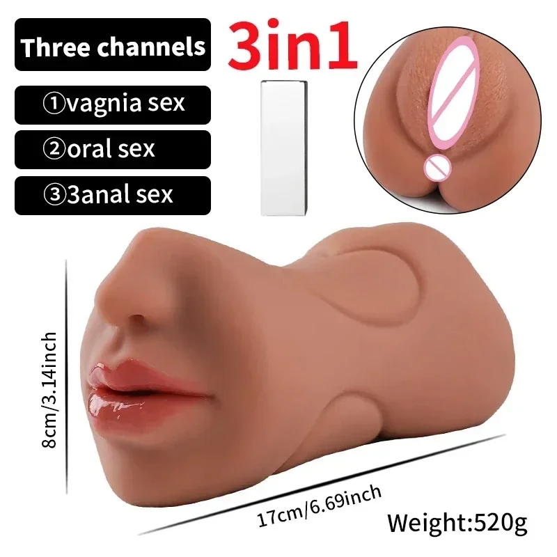 Masturbator Maschile 3 In 1 - Masturbatore Realistico E Versatile_voghion.com