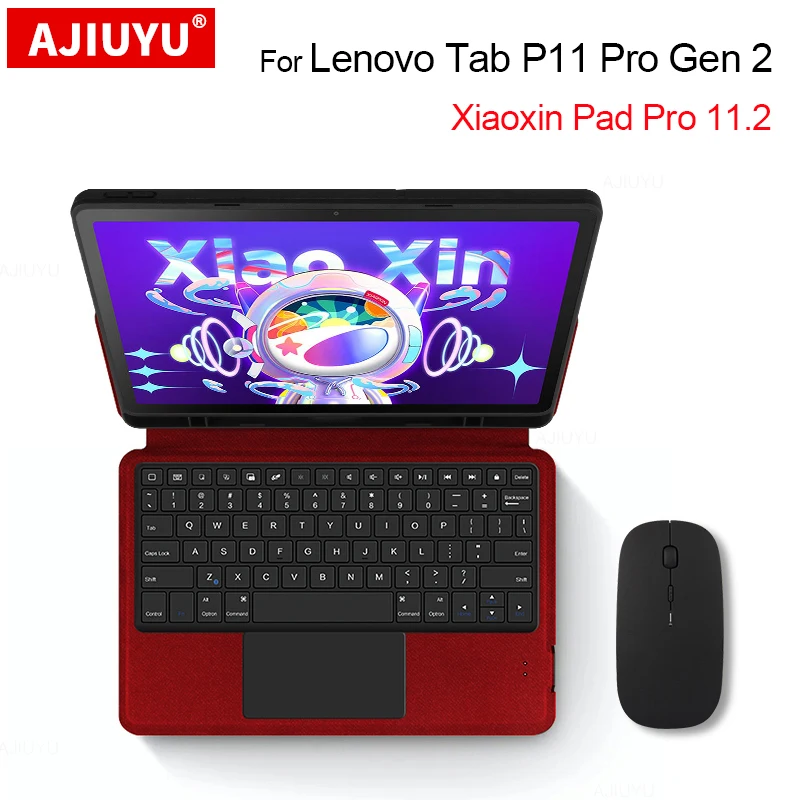 

Чехол для Lenovo Tab P11 Pro 2-го поколения, 11,2 дюйма, TB-132FU 138FU Xiaoxin Pad Pro 2022, защитный чехол для планшета с Bluetooth и клавиатурой