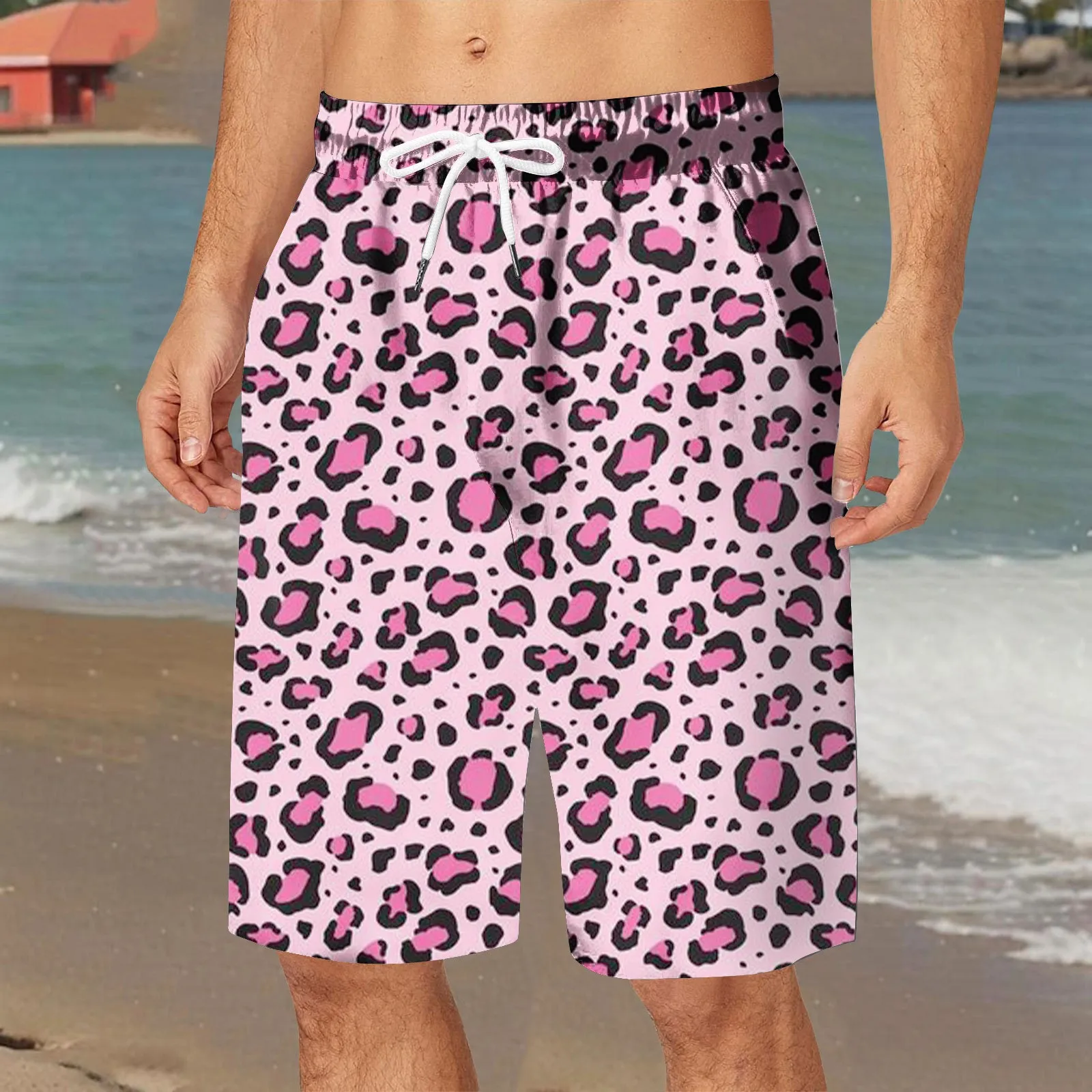 Shorts For Men Trendy Plus Size Men'S Quick Drying Trunks 5 Inch Swimsuit Mesh Beach Swimsuit Long Swim Shorts шорты мужские 5