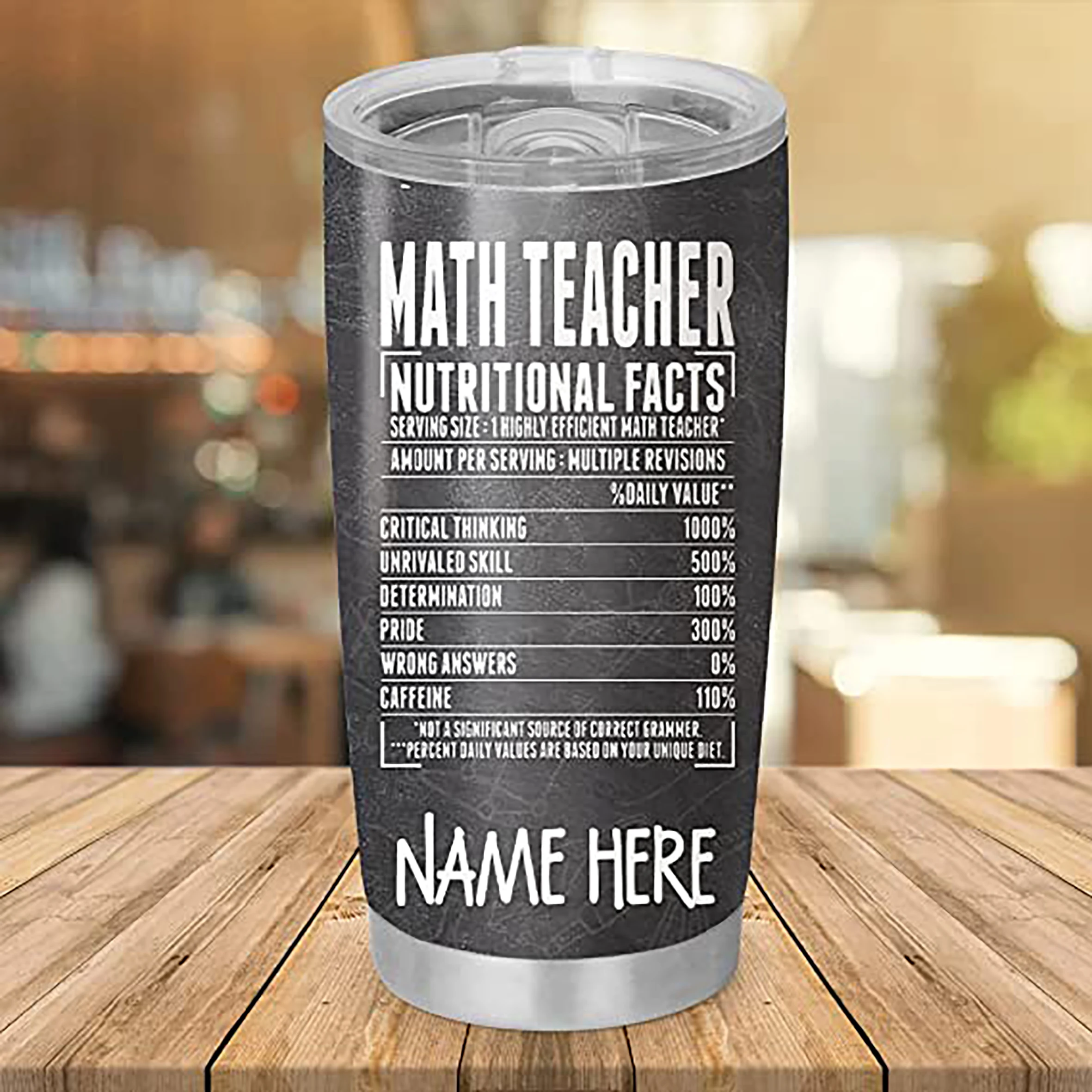 Personalized Teacher Nutrition Facts Crayons Teacher Life Back To School  Tumbler For Teacher