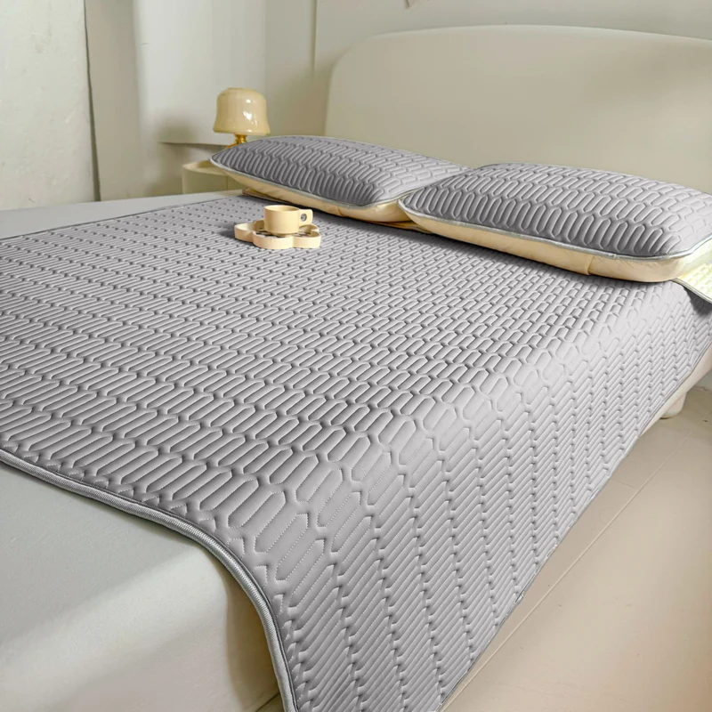 Description Picture 6 of itemLatex Bed Sheets Bed Cover Washable Non-Slip Solid Covers solid color Mattress Topper Summer Bedspread For Bed Summer Dust Mat