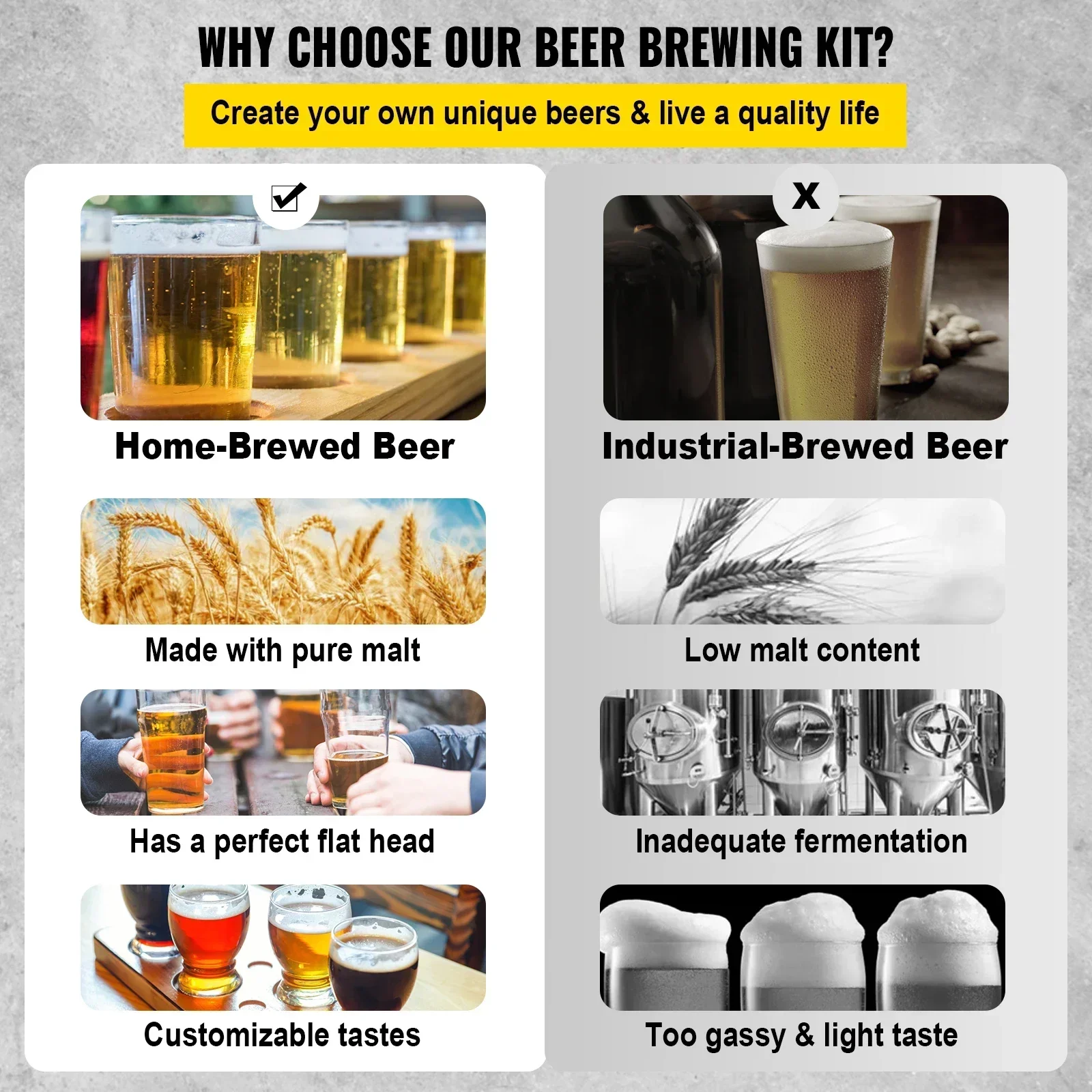 VEVOR 35L 304 Stainless Steel All-in-One Home Beer Brewer Electric Brewing System with Pump Brewing Beer Equipment Kit 3