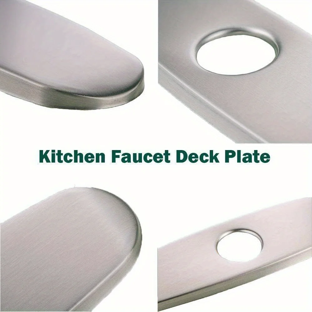 Faucet Bottom Cover Base Oval Stainless Steel Hole Cover Deck For Bathroom Or Kitchen Sink 1pc