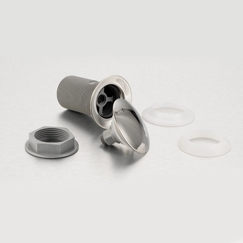 Bathroom Push Button Sink Plug Drainer Siphon Waste Stopper Bounce Type Drain Waste Stopper Easy to Installation 5