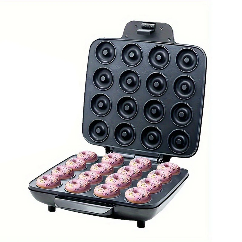 Mini Donut Maker 16 Holes Donut Machine For Kid-Friendly Breakfast Mini Pancakes Maker Machine For Breakfas Easy Install