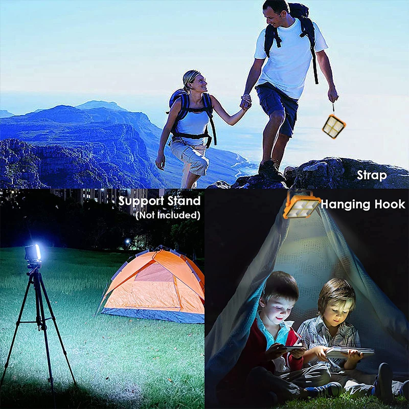 3 Size Camping Lantern High Solar Rechargeable LED Tent Light with Magnet Powerful Flashlight Power Bank Repair Emergency Lamp