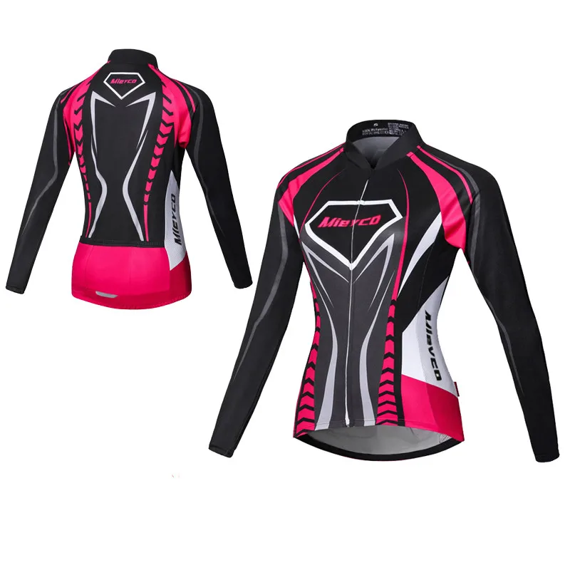 thumbnail image 1 of MIEYCO - Maillot de ciclismo para mujer, ropa de ciclismo de secado rápido, manga larga, camiseta de ciclismo, primavera, otoño, 2024, 1 of 5