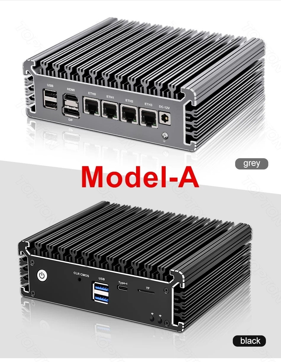 2024 New 11th Pentium N6005 N5105 2.5G Soft Router 4 Intel i226 Nics 2*NVMe 2*DDR4 Fanless Mini PC Firewall Appliance VPN Server 2