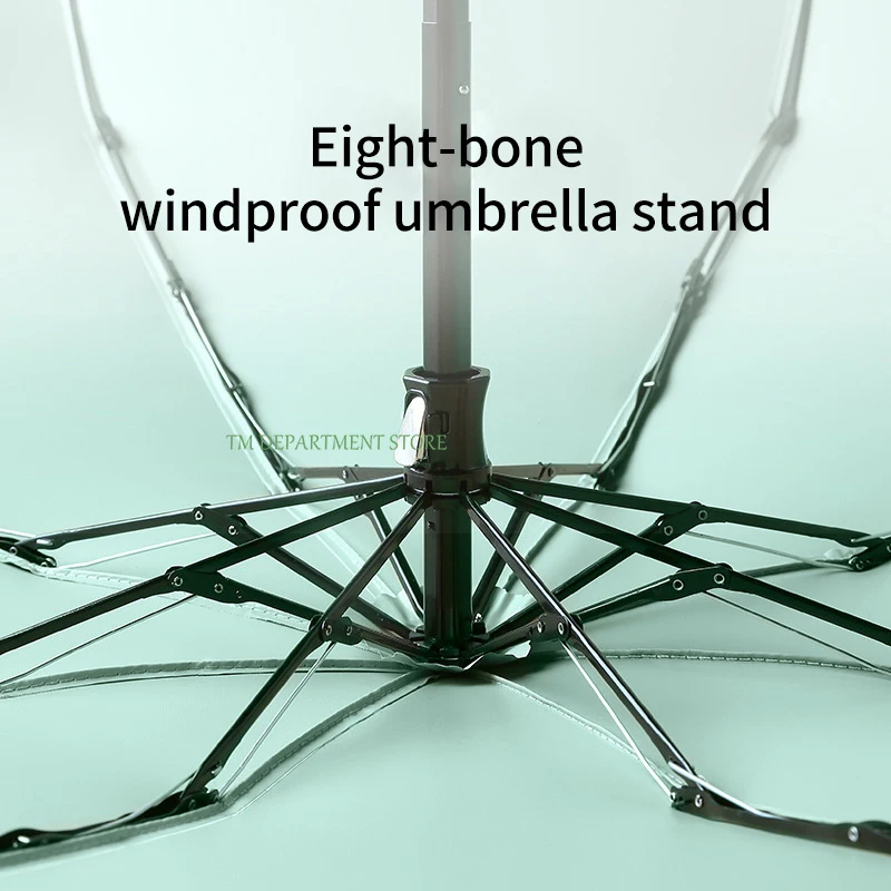 Parapluie De Voyage Pliant 8 Nervures Mini Parapluie De Soleil De Pluie De Poche Compact Coupe-vent Imperméable Avec Capsule Pour La Vie Quotidienne UPF 50