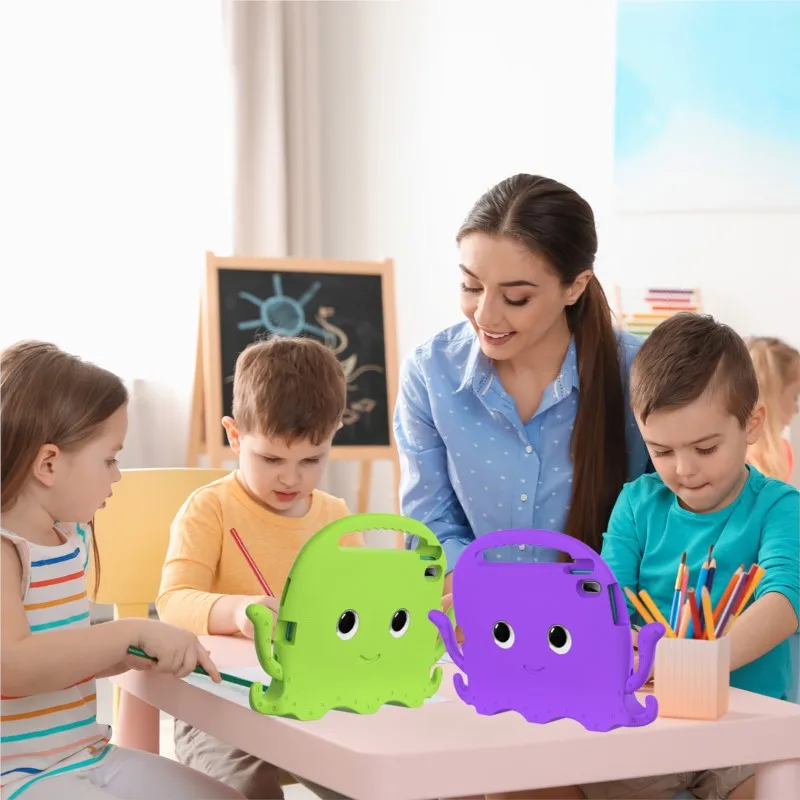 Octopuses EVA Kids Tablet Case - Durable & Fun Protective Cover