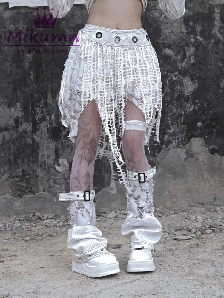 

Асимметричная замшевая мини-юбка Mikumn в стиле Харадзюку, с металлической шнуровкой, асимметричная юбка в готическом стиле, в стиле панк-рок, из 2 предметов