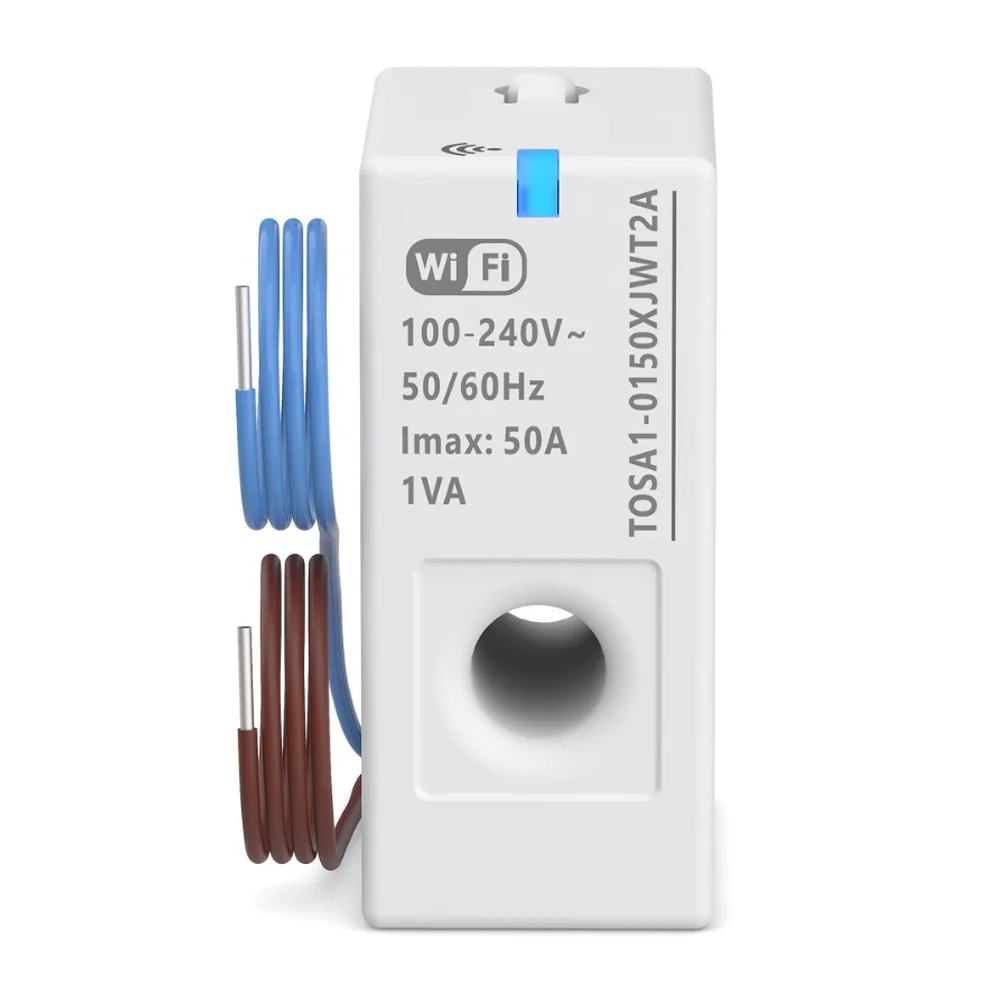 Tuya 스마트 WiFi 에너지 미터 1-50A, 실시간 전력 소비 모니터링 및 상세한 수출 가능한 사용 기록 제공