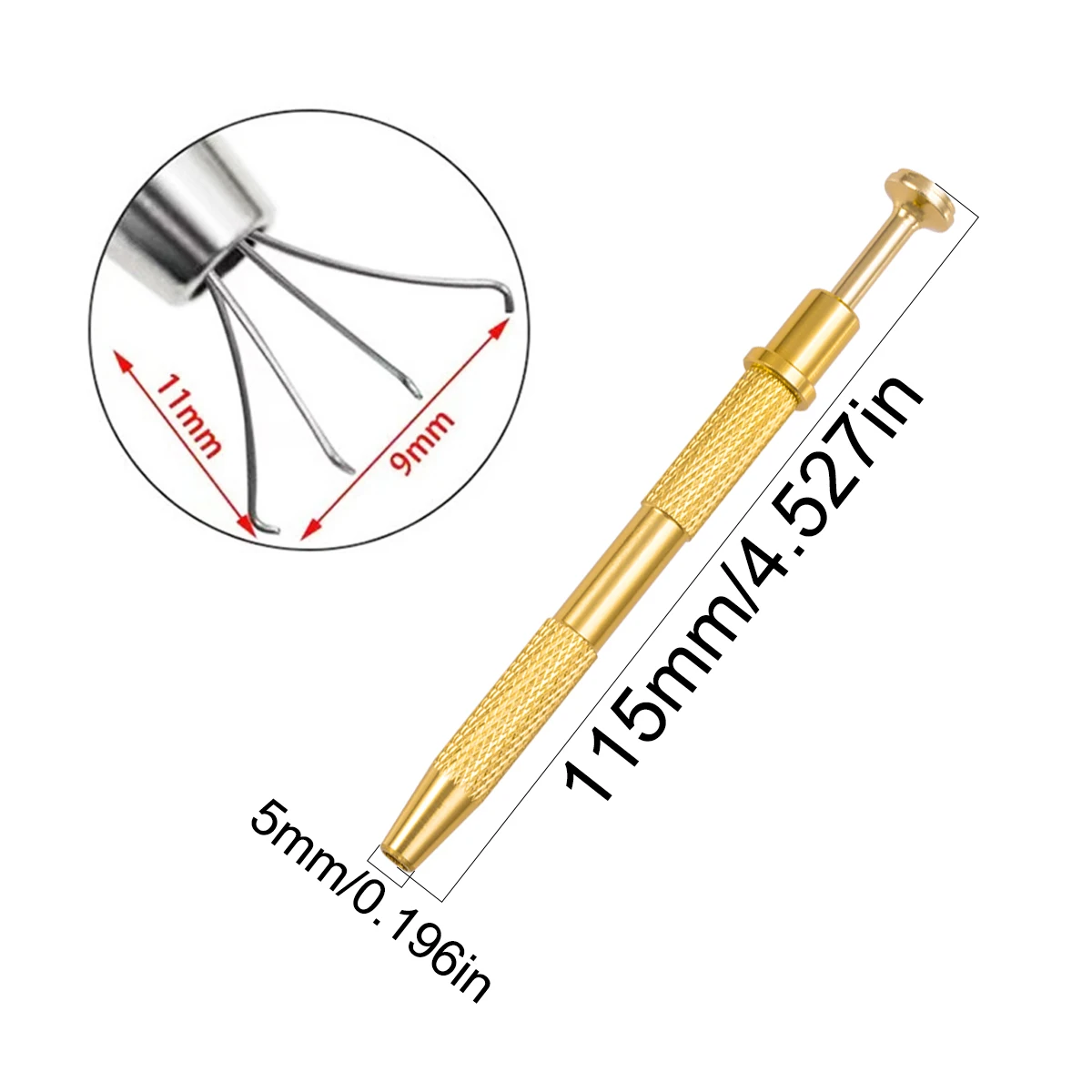 1pc/5pcs Piercing Jewelry Ball Top Holder Pick-up Tool Tweezers Catcher Grabbers 4 Claws Piercing Jewelry Making Grasping Tools