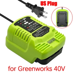 Universal Smart Charge Lithium Battery Fast Charger, 100 - 240V, US Plug (For Greenworks 40V)